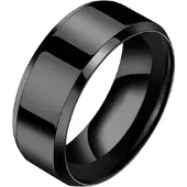 LGT JWLS Heren ring Titanium Zwart 8mm-17mm