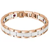 Mendes Keramieken Heren Armband Magnetische Power Rose Wit