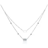 Cilla Jewels dames choker Edelstaal Cylinder Square Zilverkleurig