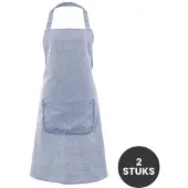 Tiseco Schort STELLA 70x85cm, SET/2, lichtblauw