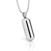 LGT JWLS LGT Jewels heren ketting Edelstaal Pill Case Zilverkleurig