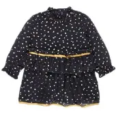 Boboli Chiffon Hearts Korte Jurk Met Lange Mouwen