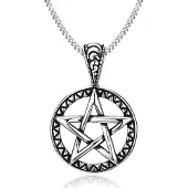 Mendes heren ketting Edelstaal Pentagram