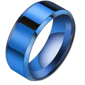 LGT JWLS Heren ring Titanium Blauw 8mm-19mm