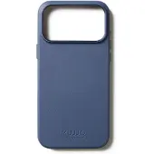 Mujjo Full Leather iPhone 17 Pro Max Hoesje Blauw