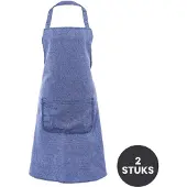 Tiseco Schort STELLA 70x85cm, SET/2, donkerblauw