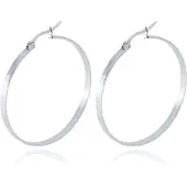 Cilla Jewels Dames oorringen Edelstaal Zilverkleurig-40mm