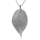 LGT JWLS Dames ketting Blad Kettinghanger Leaf Slang Ketting Grijs