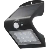 Unitec Elektro uniTEC Solar-LED-wandlamp met bewegingsmelder, zwart