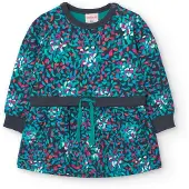Boboli Fleece Printed Lang Mouw Jurk