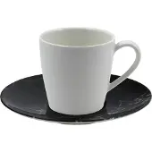 Villeroy & Boch Marmory Koffiekop Met Schotel - Koffiekopjes Porselein White - 325790-325791