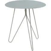 En.casa Bijzettafel Nopimi rond metaal 45x43 cm grijs mat []