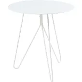En.casa Bijzettafel Nopimi rond metaal 45x43 cm wit mat []