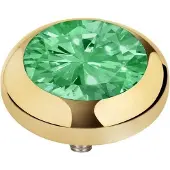 Melano Vivid Season CZ steentje Aqua Green Goud