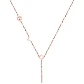 Cilla Jewels dames ketting Edelstaal Verguld Rose Bar T