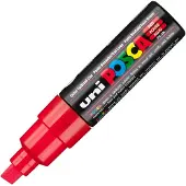 Posca acrylmarker - beitelpunt PC-8K - 8 mm - wit