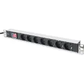 Digitus DN-95402, 2 meter, Type F, Aluminium, Zwart, China, 7 stopcontacten