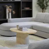 Giga Meubel Salontafel Myrna Ovaal Travertin 120cm
