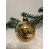 Countryfield Kerstbal Lanza S goud-Ø8cm-glas