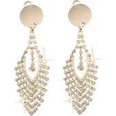 Charme Bijoux Clip oorbellen -goudkleurig- strass -wieber-