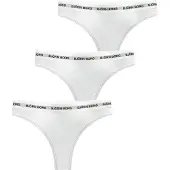 Björn Borg Logo Thongs 3-pack Wit | Maat: XS