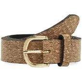 Manfield Beige leren riem | Maat adult