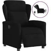 vidaXL Fauteuil verstelbaar elektrisch stof zwart
