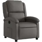 vidaXL Fauteuil echt leer grijs