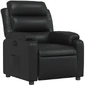 vidaXL Fauteuil verstelbaar kunstleer zwart
