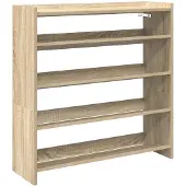 vidaXL Schoenenrek 80x25x81 cm bewerkt hout sonoma eikenkleurig