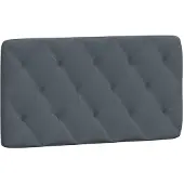 vidaXL Hoofdbordkussen 100 cm fluweel donkergrijs