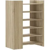 vidaXL Schoenenkast 74,5x37,5x100 cm bewerkt hout sonoma eikenkleurig