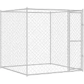 vidaXL - Hondenbench - Zilver - 200 - x - 200 - x - 200 - cm - Gegevens - staal