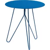 En.casa Bijzettafel Nopimi rond metaal 45x43 cm blauw mat []