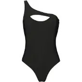 Black premium by emp Zwempak - Asymmetric Swimsuit - S tot M - voor Vrouwen - zwart | Maat M