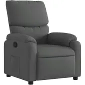 vidaXL Fauteuil verstelbaar stof donkergrijs