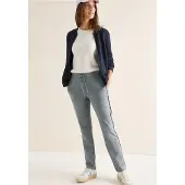 Cecil Dames Broek met galonstrepen - Blauw - XL