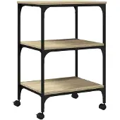 vidaXL Printerkastje 3-laags 50x41x75 cm bewerkt hout sonoma eiken
