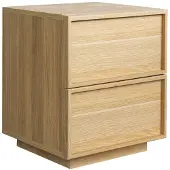 Sweeek Nachtkastje houtlook 2 lades Naturel