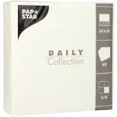 Papstar lunchservetten, 320 x 320 mm, 3-laags, wit, 50 stuks
