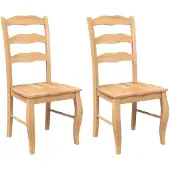 vidaXL Eetkamerstoelen 2 stuks natuurlijk massief hout rubber