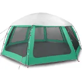 vidaXL Zwembadtent uitneembare buiten- gaaswanden 612x612 cm zeegroen