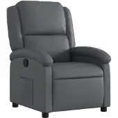 vidaXL Relaxfauteuil grijs kunstleer
