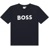 BOSS Shirt navy / wit