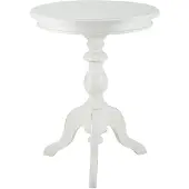CLP Wiva Bijzettafel - Rond - 50x50 cm - antiek/wit
