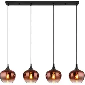 Globo Hanglamp Maxy, dimbaar, koper, Woon-/ Eetkamer, Glas, hanglamp
