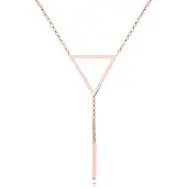 Cilla Jewels Dames ketting Edelstaal Verguld rose Driehoek Staaf