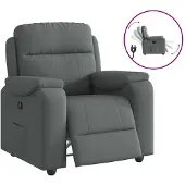 vidaXL Relaxfauteuil donkergrijze stof