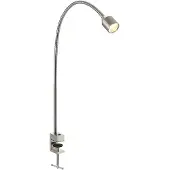 LINDBY Klemlamp Hanilo, alu / grijs / zink, Werkkamer / Kantoor, Aluminium, Modern, Klemlamp
