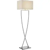 LUCANDE Vloerlamp Evaine, wit / opaal, Woon-/ Eetkamer, metaal, Modern, vloerlamp